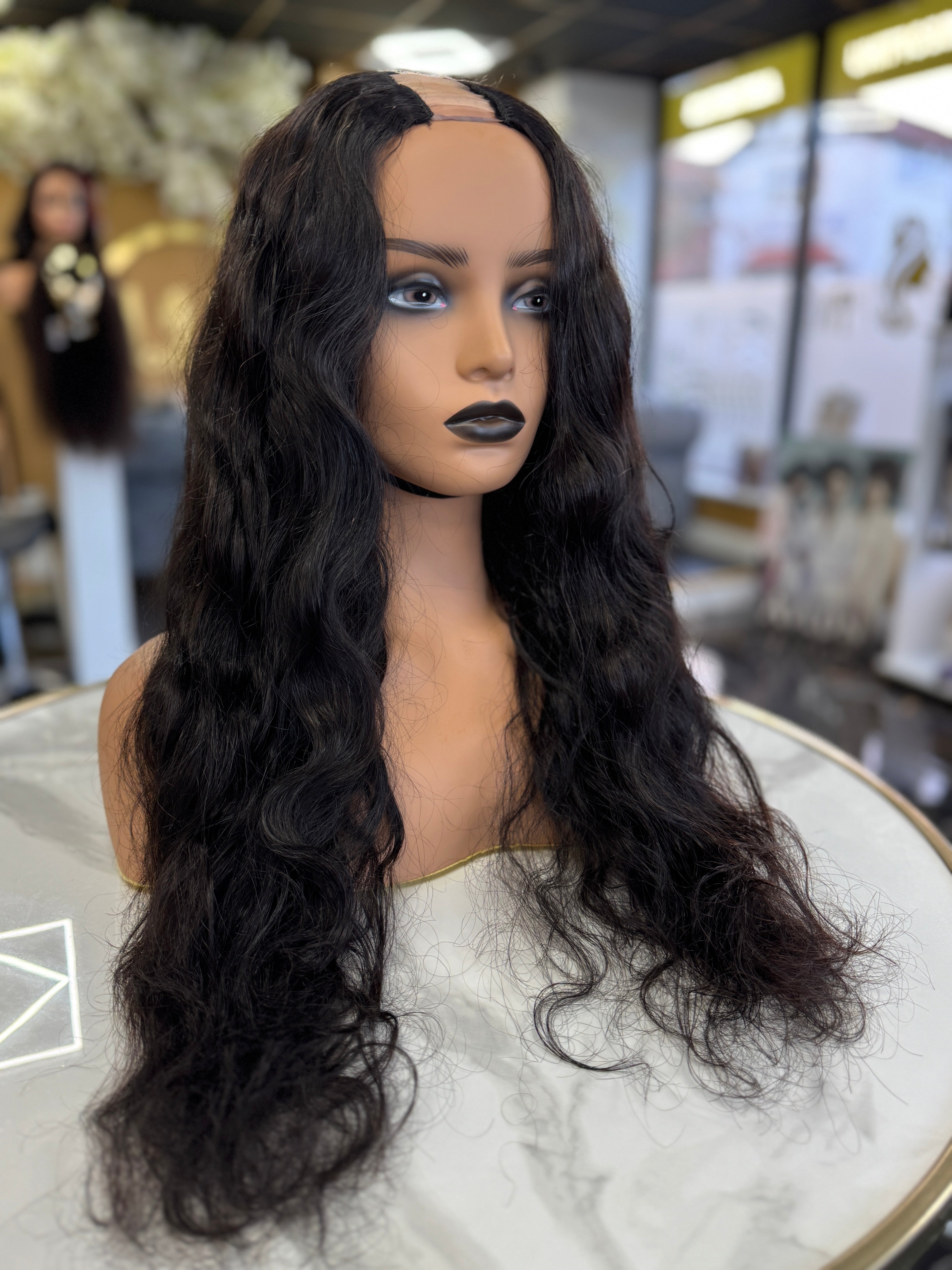 Bella Studio 14"-22” Virgin Hair Body Wave U Part Closure Wig