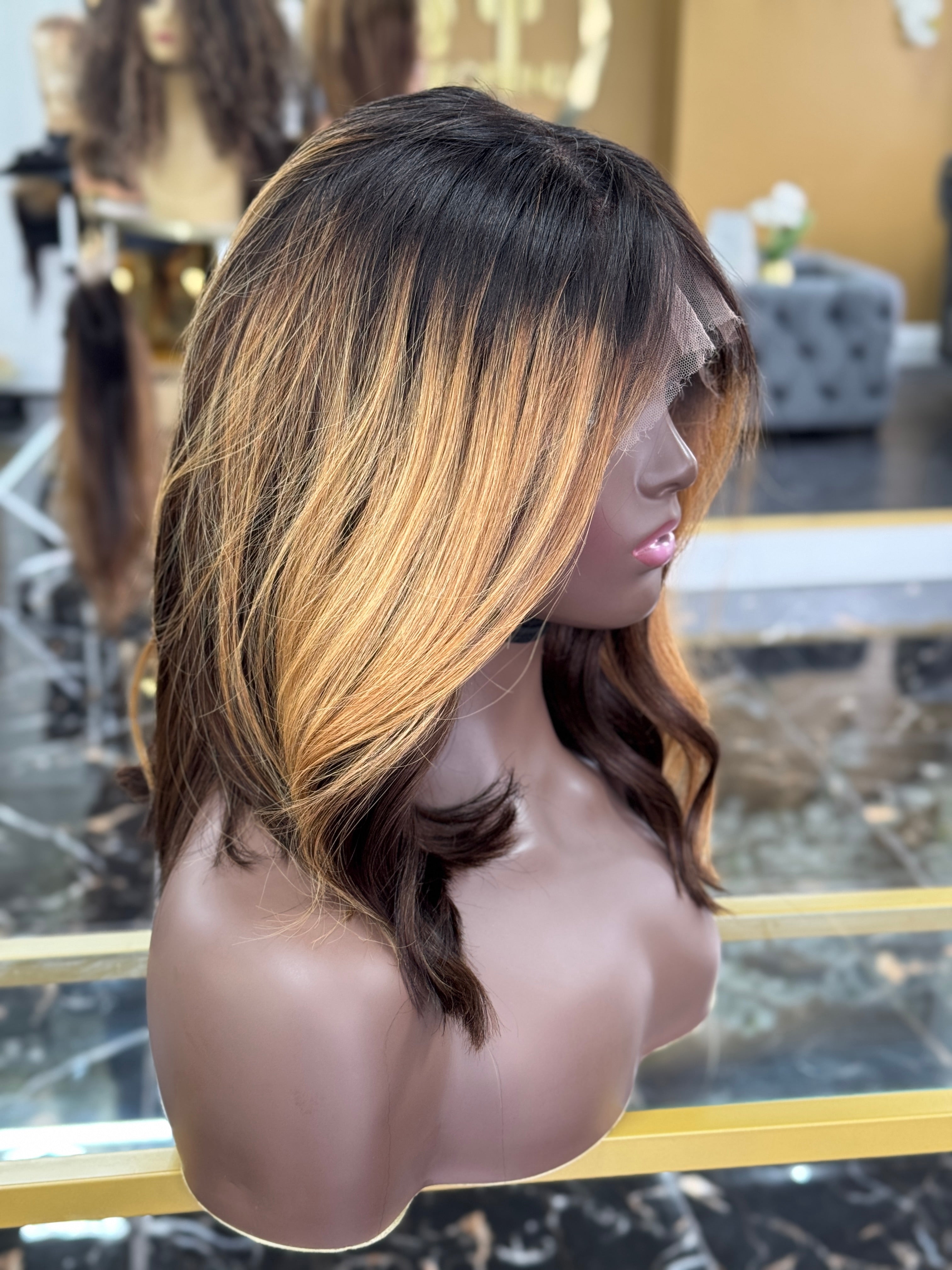 Chelsea 14" HD 13x4 Custom Colour Straight Wig