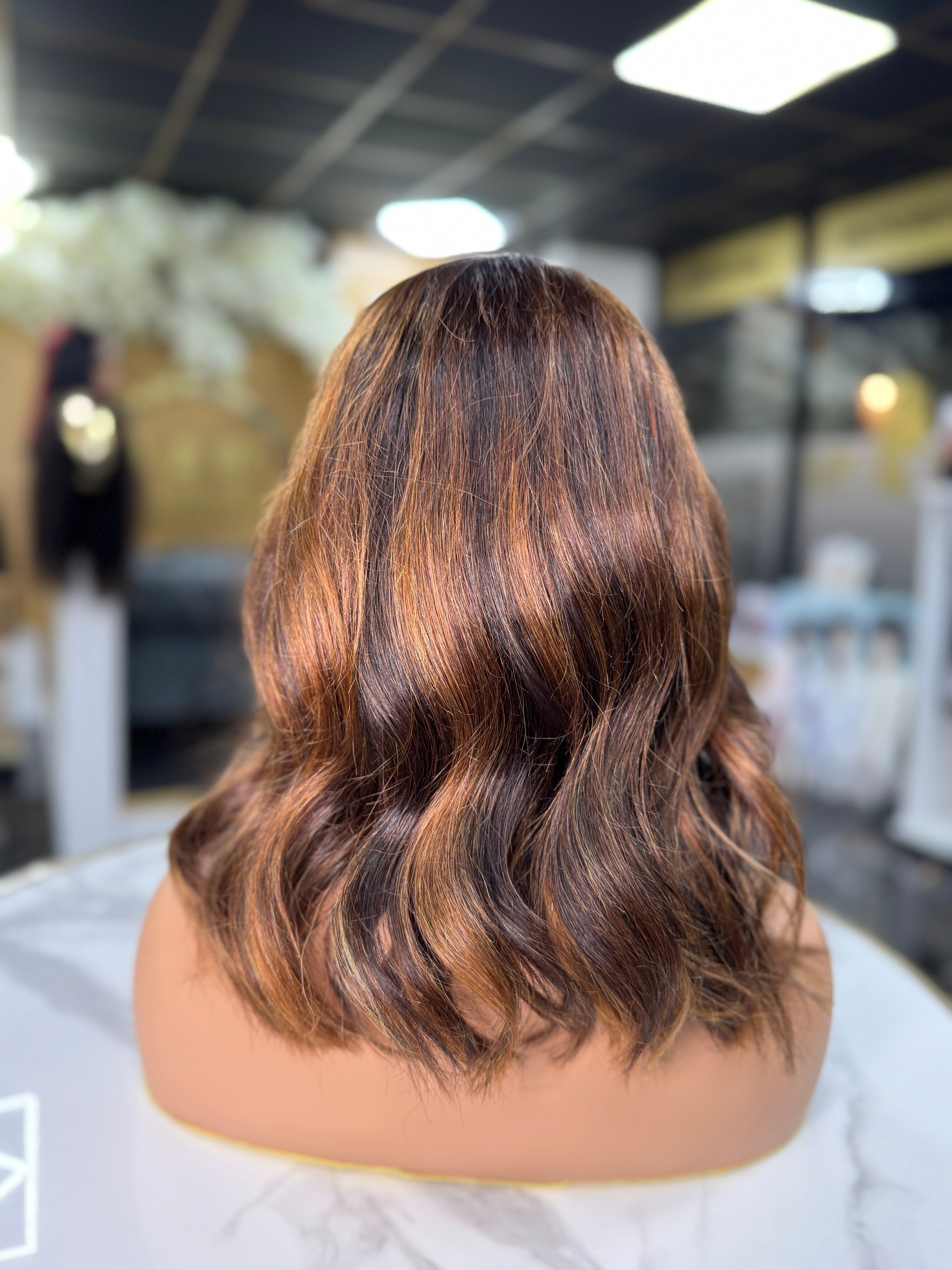 Naomi 14"(pre-order only) Custom Colour Straight 5x5 HD Closure Wig