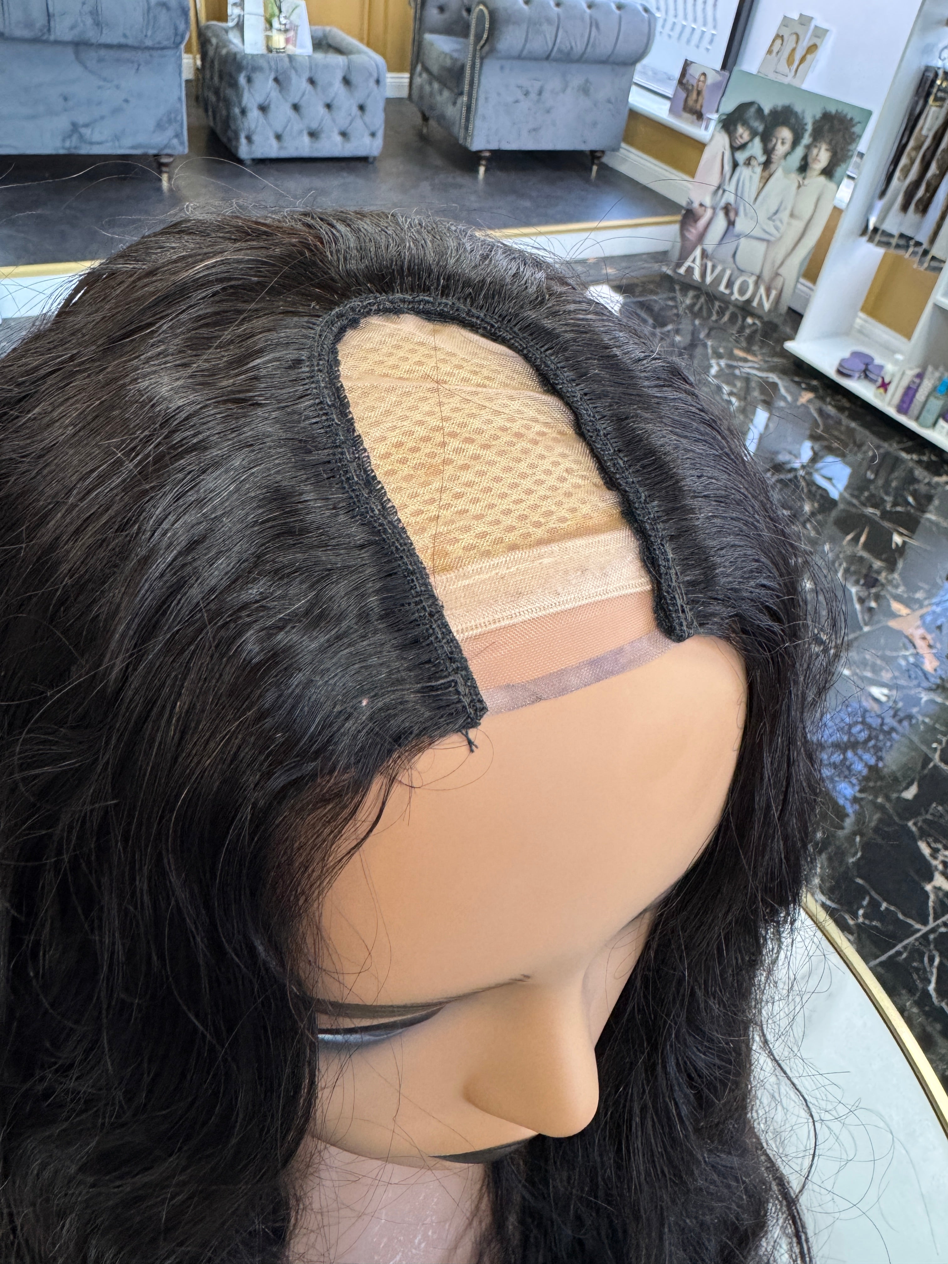 Bella Studio 14"-22” Virgin Hair Body Wave U Part Closure Wig