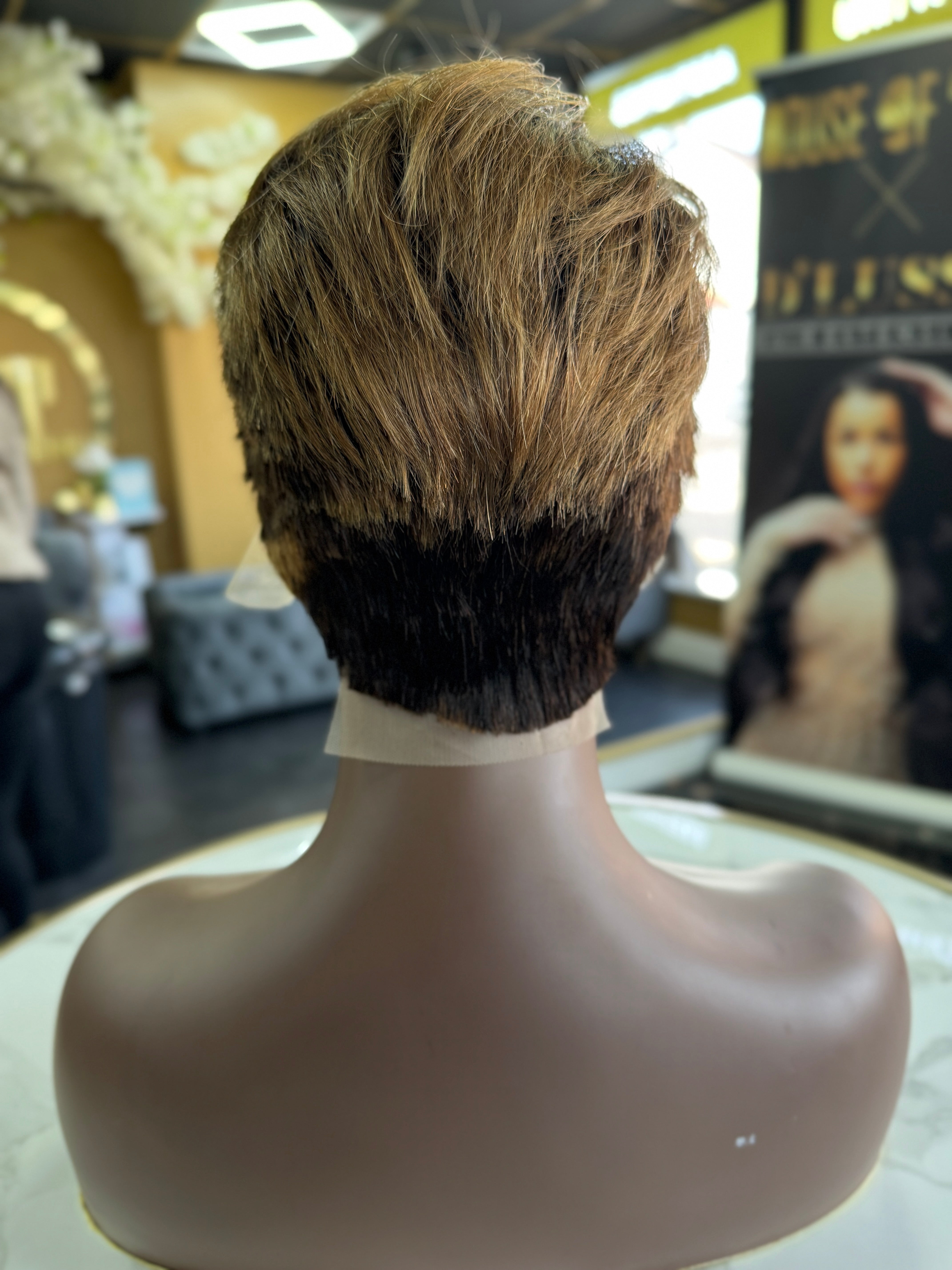Custom Colour Pixie 13x4 HD Front Lace wig