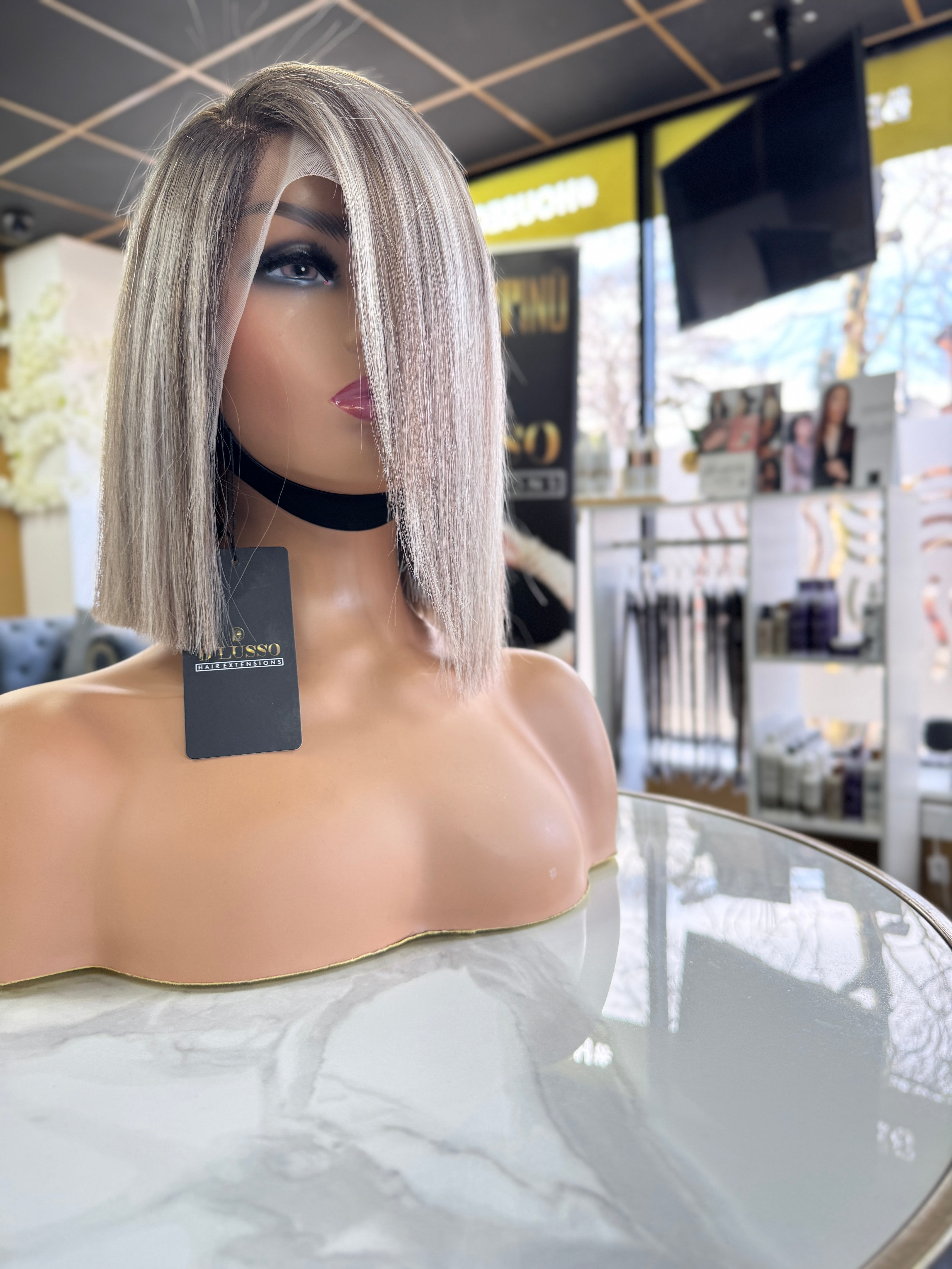 Marilyn (pre-order only) tapered bob cut  13x4 Transparent Lace Wigs