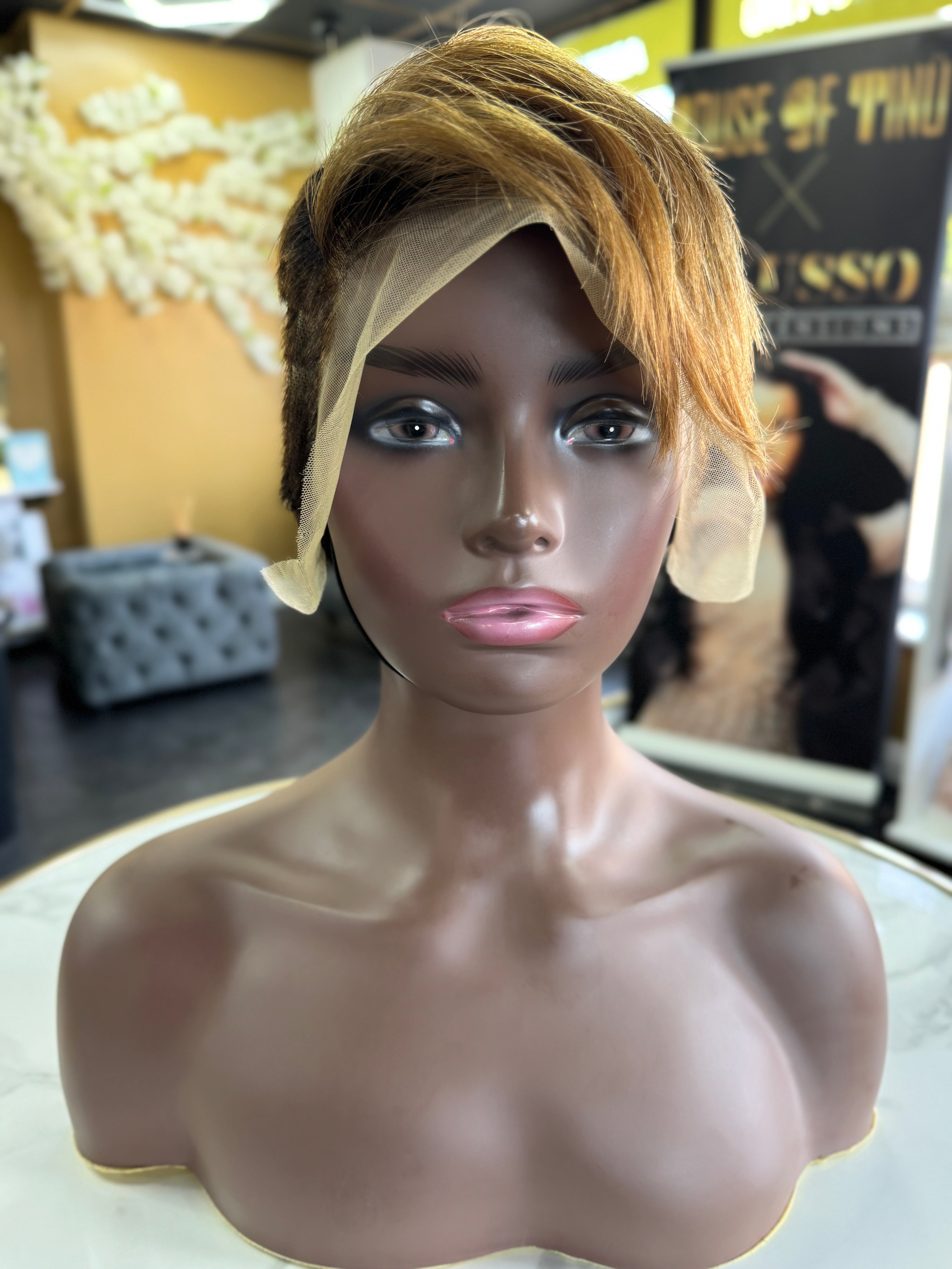 Custom Colour Pixie 13x4 HD Front Lace wig