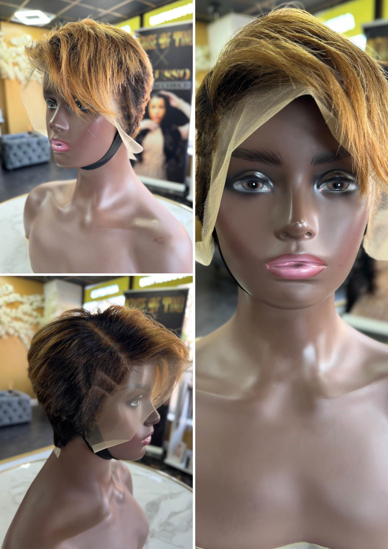 Custom Colour Pixie 13x4 HD Front Lace wig