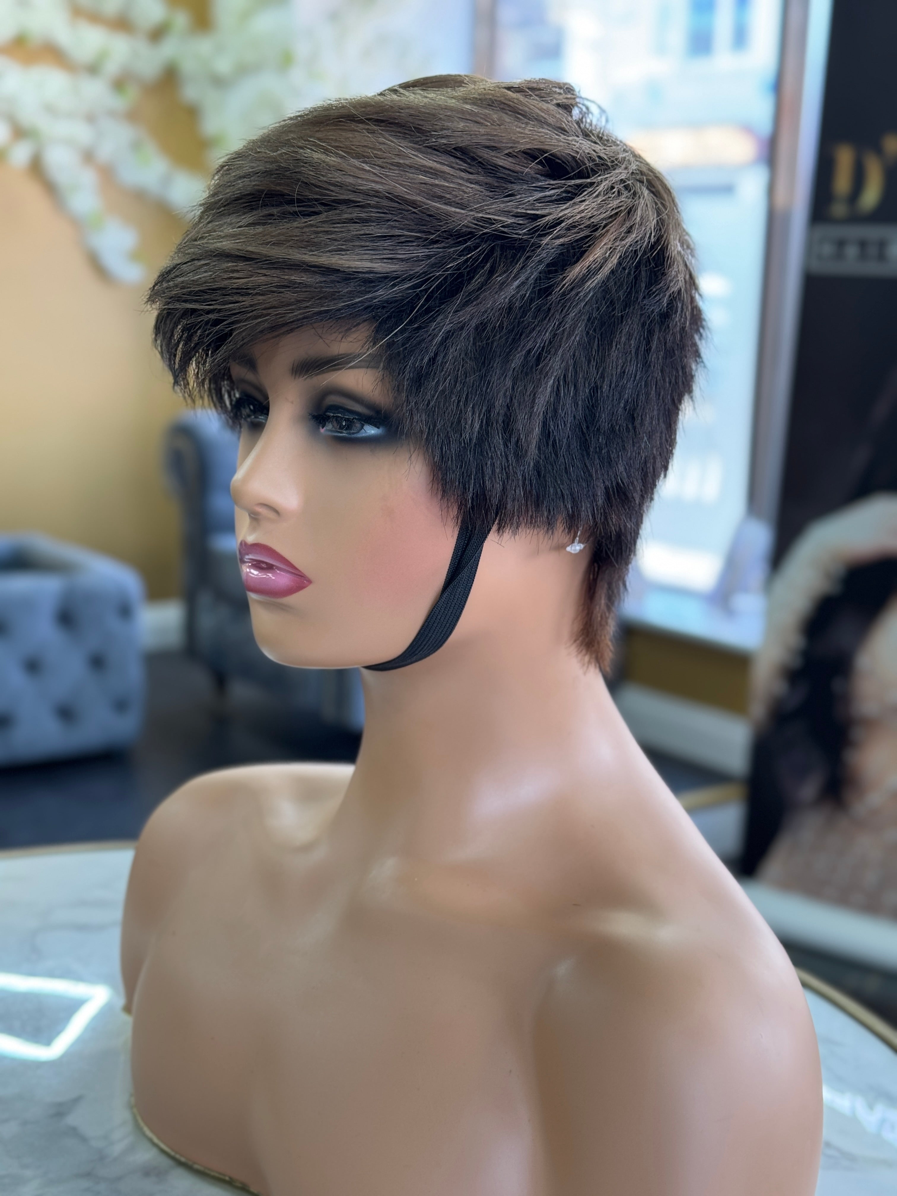 No Lace Pixie (PRE- ORDER ONLY) Custom Colour wig
