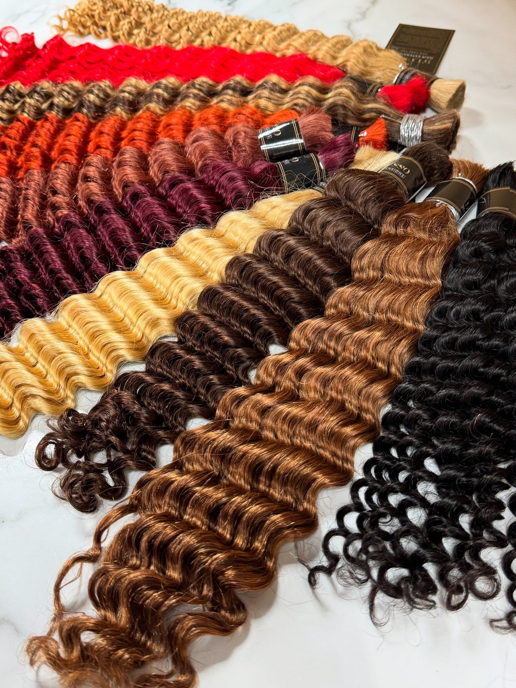 Deep Wave Braiding Bulk Hair (Different Colours)