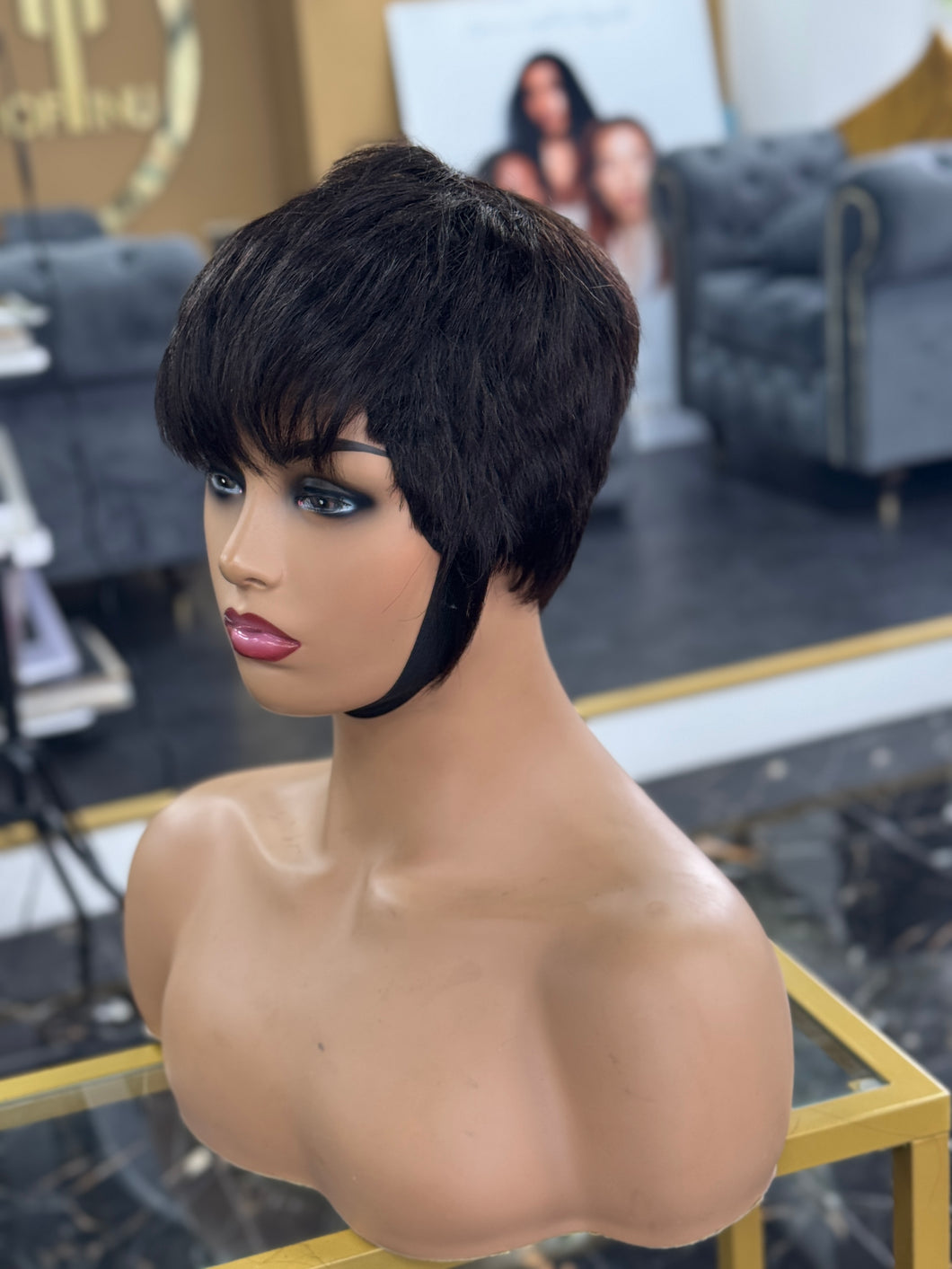 No Lace Pixie cut 100g-130g wig